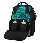 Turquoise Acid Melt Print Diaper Bag