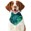 Turquoise Acid Melt Print Dog Bandana