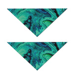 Turquoise Acid Melt Print Dog Bandana