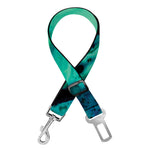 Turquoise Acid Melt Print Dog Seat Belt
