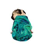 Turquoise Acid Melt Print Dog Zip Up Jacket