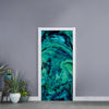 Turquoise Acid Melt Print Door Sticker