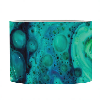 Turquoise Acid Melt Print Drum Lamp Shade
