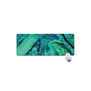 Turquoise Acid Melt Print Extended Mouse Pad