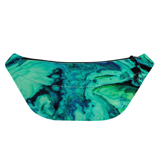 Turquoise Acid Melt Print Fanny Pack