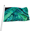 Turquoise Acid Melt Print Flag