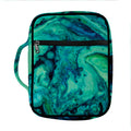 Turquoise Acid Melt Print Front Pocket Bible Bag