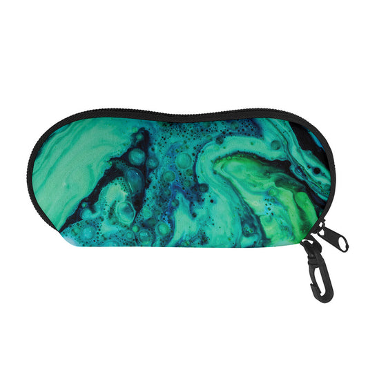Turquoise Acid Melt Print Glasses Case