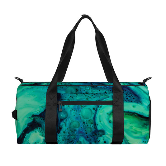 Turquoise Acid Melt Print Gym Bag