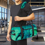 Turquoise Acid Melt Print Gym Bag