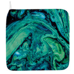 Turquoise Acid Melt Print Hand Towel