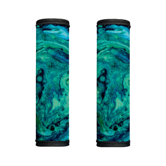 Turquoise Acid Melt Print Handle Covers