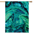 Turquoise Acid Melt Print House Flag