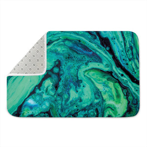 Turquoise Acid Melt Print Indoor Door Mat