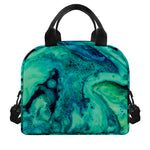 Turquoise Acid Melt Print Insulated Lunch Bag