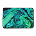 Turquoise Acid Melt Print Kitchen Mat