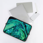 Turquoise Acid Melt Print Laptop Sleeve