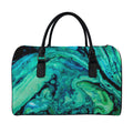 Turquoise Acid Melt Print Leather Duffel Bag