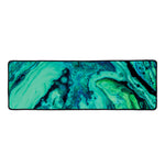Turquoise Acid Melt Print Long Kitchen Mat