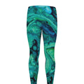 Turquoise Acid Melt Print Men's Leggings