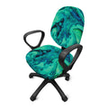 Turquoise Acid Melt Print Office Chair Cover