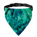 Turquoise Acid Melt Print Over The Collar Dog Bandana