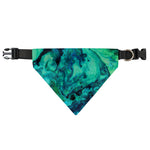 Turquoise Acid Melt Print Over The Collar Dog Bandana