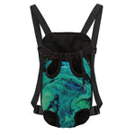 Turquoise Acid Melt Print Pet Carrier Backpack