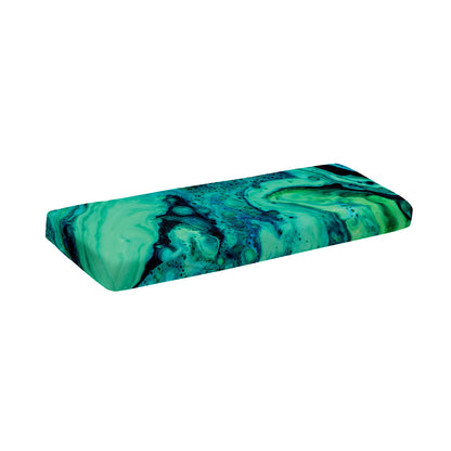 Turquoise Acid Melt Print Piano Keyboard Cover