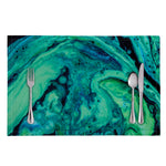 Turquoise Acid Melt Print Placemat