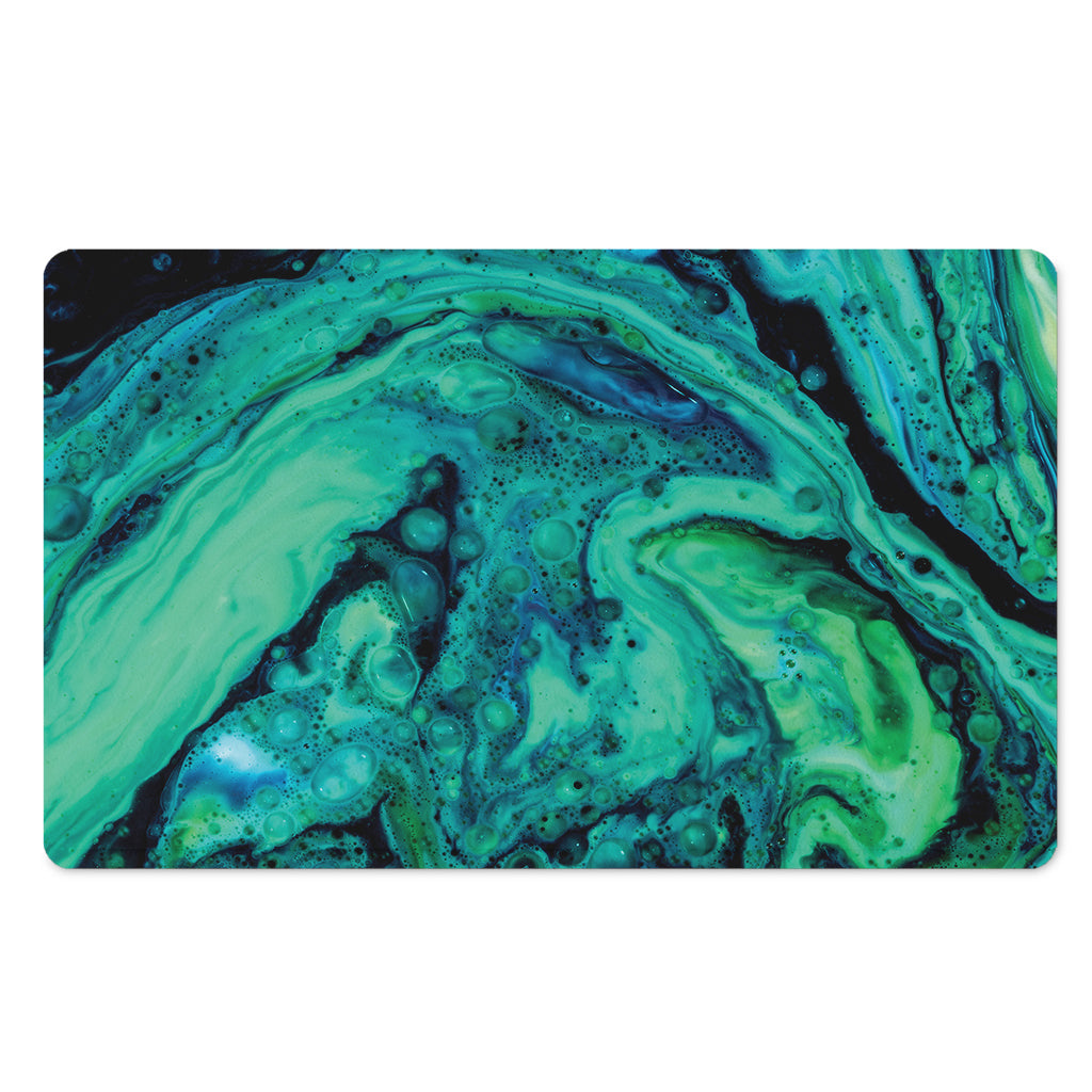 Turquoise Acid Melt Print Polyester Doormat