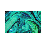 Turquoise Acid Melt Print Polyester Flag