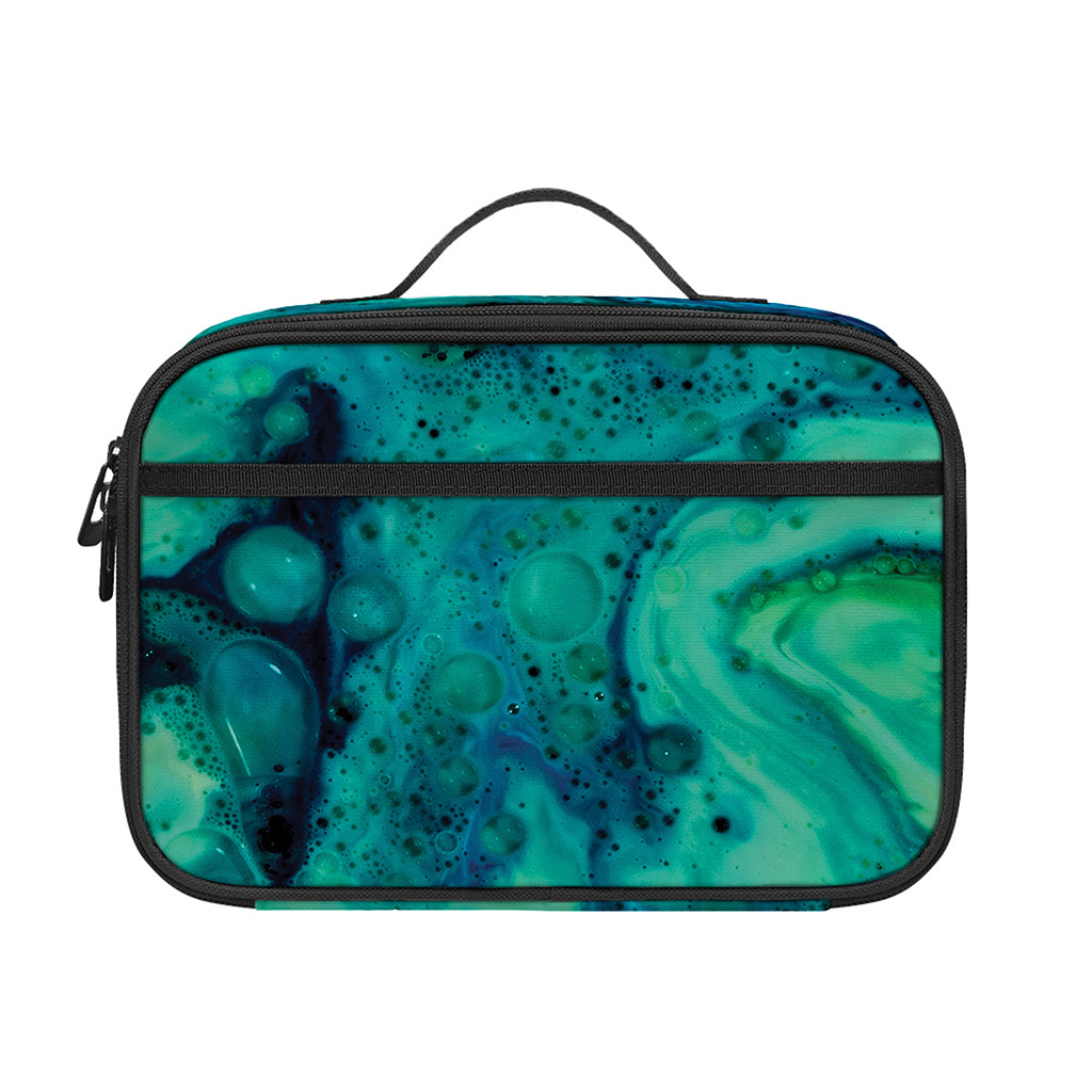 Turquoise Acid Melt Print Portable Lunch Bag