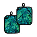 Turquoise Acid Melt Print Pot Holders