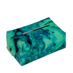 Turquoise Acid Melt Print Rectangle Tissue Box Cover