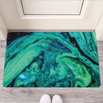 Turquoise Acid Melt Print Rubber Doormat