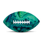 Turquoise Acid Melt Print Rugby Ball