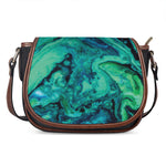 Turquoise Acid Melt Print Saddle Bag