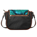 Turquoise Acid Melt Print Saddle Bag