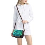 Turquoise Acid Melt Print Saddle Bag