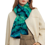 Turquoise Acid Melt Print Scarf