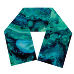 Turquoise Acid Melt Print Scarf