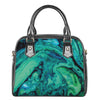 Turquoise Acid Melt Print Shoulder Handbag