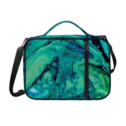 Turquoise Acid Melt Print Shoulder Strap Bible Bag