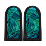 Turquoise Acid Melt Print Skillet Handle Cover