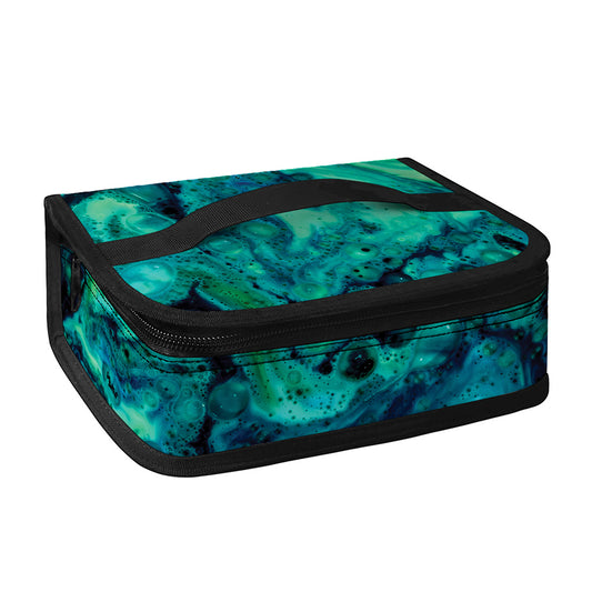 Turquoise Acid Melt Print Small Lunch Bag