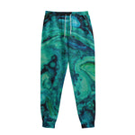 Turquoise Acid Melt Print Sweatpants