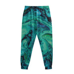 Turquoise Acid Melt Print Sweatpants