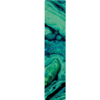 Turquoise Acid Melt Print Table Runner