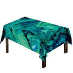 Turquoise Acid Melt Print Tablecloth